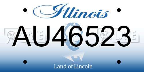 AU46523 Illinois License Plate