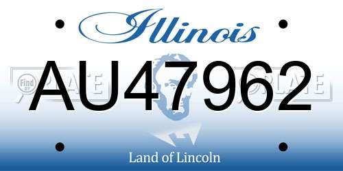 AU47962 Illinois License Plate