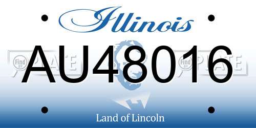 AU48016 Illinois License Plate