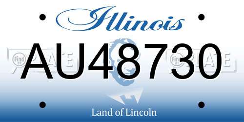 AU48730 Illinois License Plate
