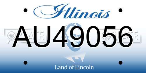 AU49056 Illinois License Plate