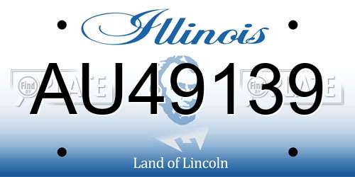 AU49139 Illinois License Plate