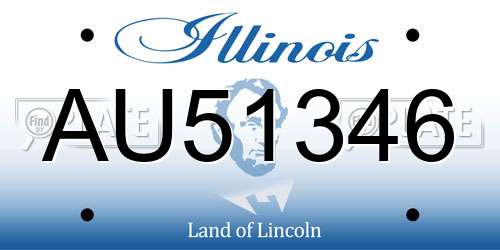 AU51346 Illinois License Plate