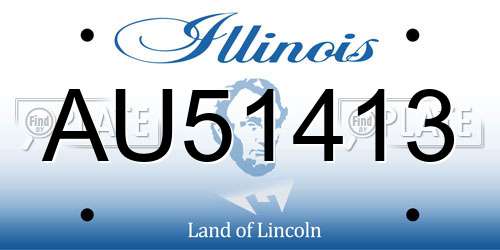 AU51413 Illinois License Plate