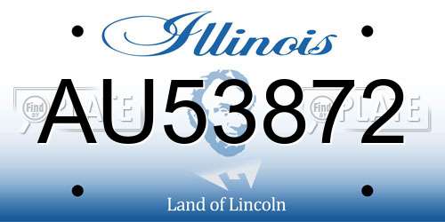 AU53872 Illinois License Plate