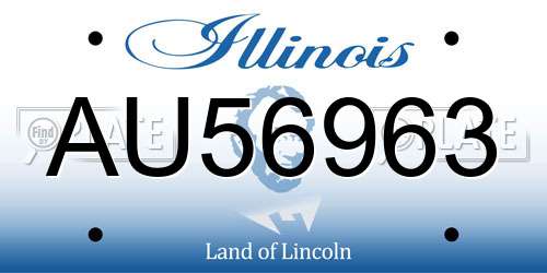AU56963 Illinois License Plate