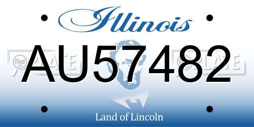 AU57482 Illinois License Plate
