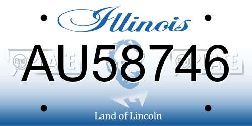AU58746 Illinois License Plate