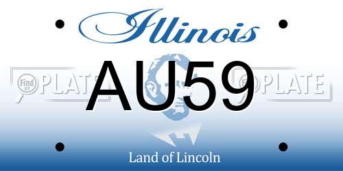 AU59 Illinois License Plate