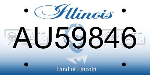 AU59846 Illinois License Plate
