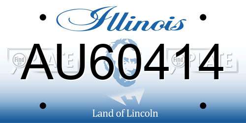 AU60414 Illinois License Plate