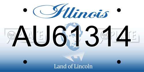 AU61314 Illinois License Plate