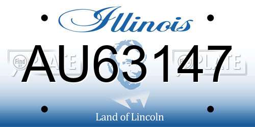 AU63147 Illinois License Plate