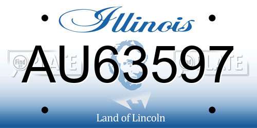 AU63597 Illinois License Plate
