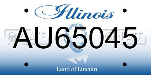 AU65045 Illinois License Plate