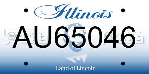 AU65046 Illinois License Plate