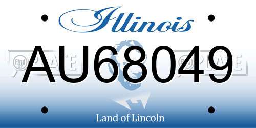 AU68049 Illinois License Plate