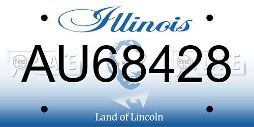 AU68428 Illinois License Plate