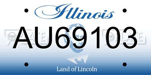AU69103 Illinois License Plate