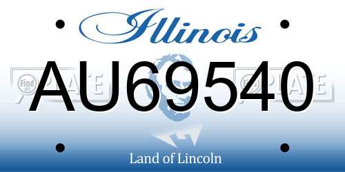AU69540 Illinois License Plate