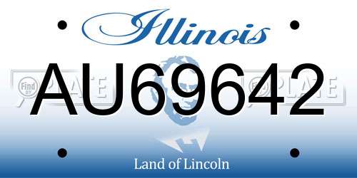 AU69642 Illinois License Plate
