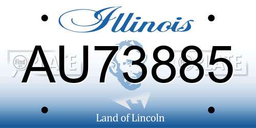 AU73885 Illinois License Plate