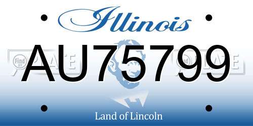 AU75799 Illinois License Plate
