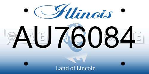 AU76084 Illinois License Plate