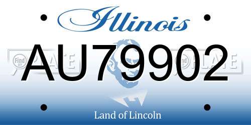 AU79902 Illinois License Plate