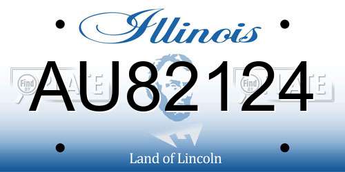 AU82124 Illinois License Plate