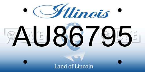 AU86795 Illinois License Plate