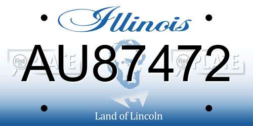 AU87472 Illinois License Plate