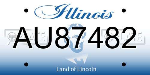 AU87482 Illinois License Plate
