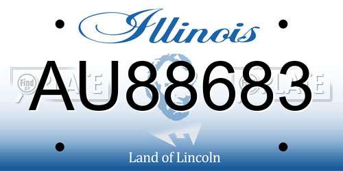 AU88683 Illinois License Plate