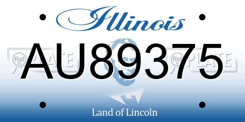 AU89375 Illinois License Plate