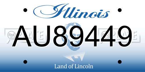 AU89449 Illinois License Plate