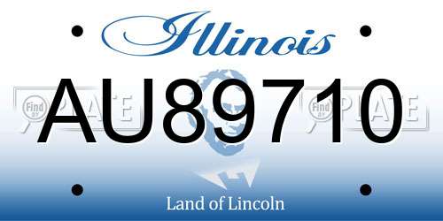 AU89710 Illinois License Plate