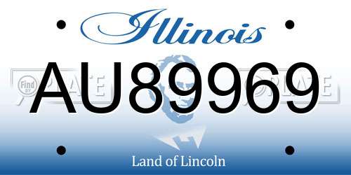 AU89969 Illinois License Plate