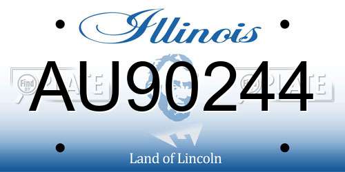 AU90244 Illinois License Plate