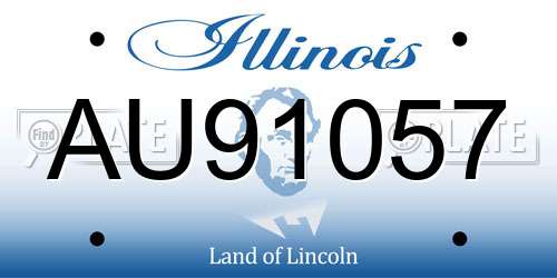 AU91057 Illinois License Plate