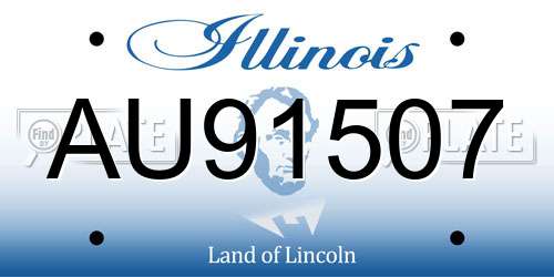 AU91507 Illinois License Plate