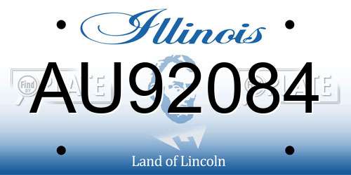 AU92084 Illinois License Plate