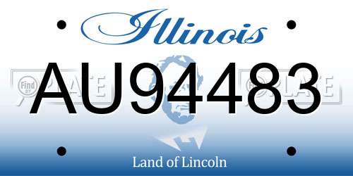 AU94483 Illinois License Plate