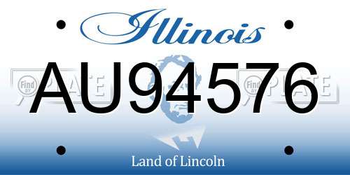 AU94576 Illinois License Plate