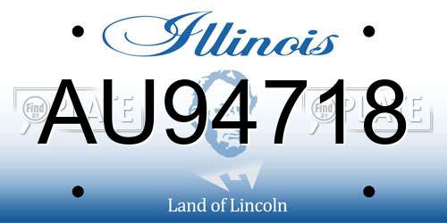 AU94718 Illinois License Plate