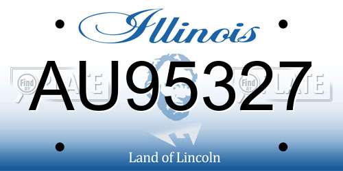 AU95327 Illinois License Plate