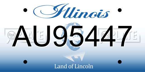 AU95447 Illinois License Plate