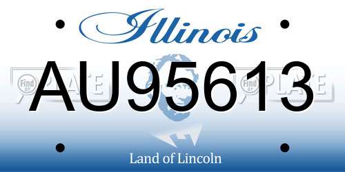 AU95613 Illinois License Plate