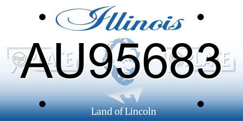 AU95683 Illinois License Plate