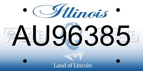 AU96385 Illinois License Plate